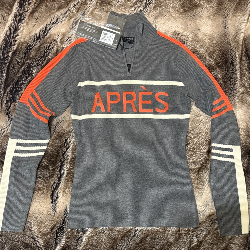 Alp N Rock Gray and Orange Après Sweatshirt